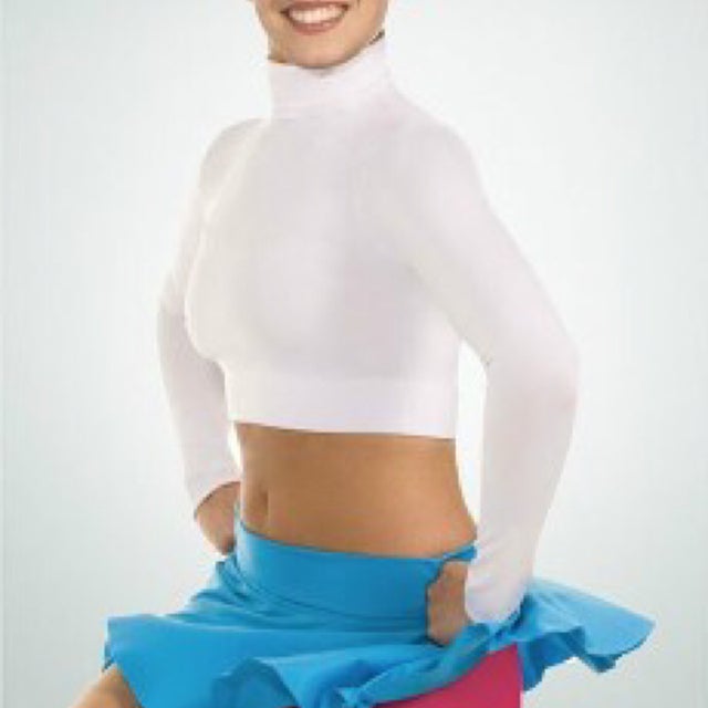 Cheer Crop Top Girls Long Sleeve Cheerleading Bodysuit Long