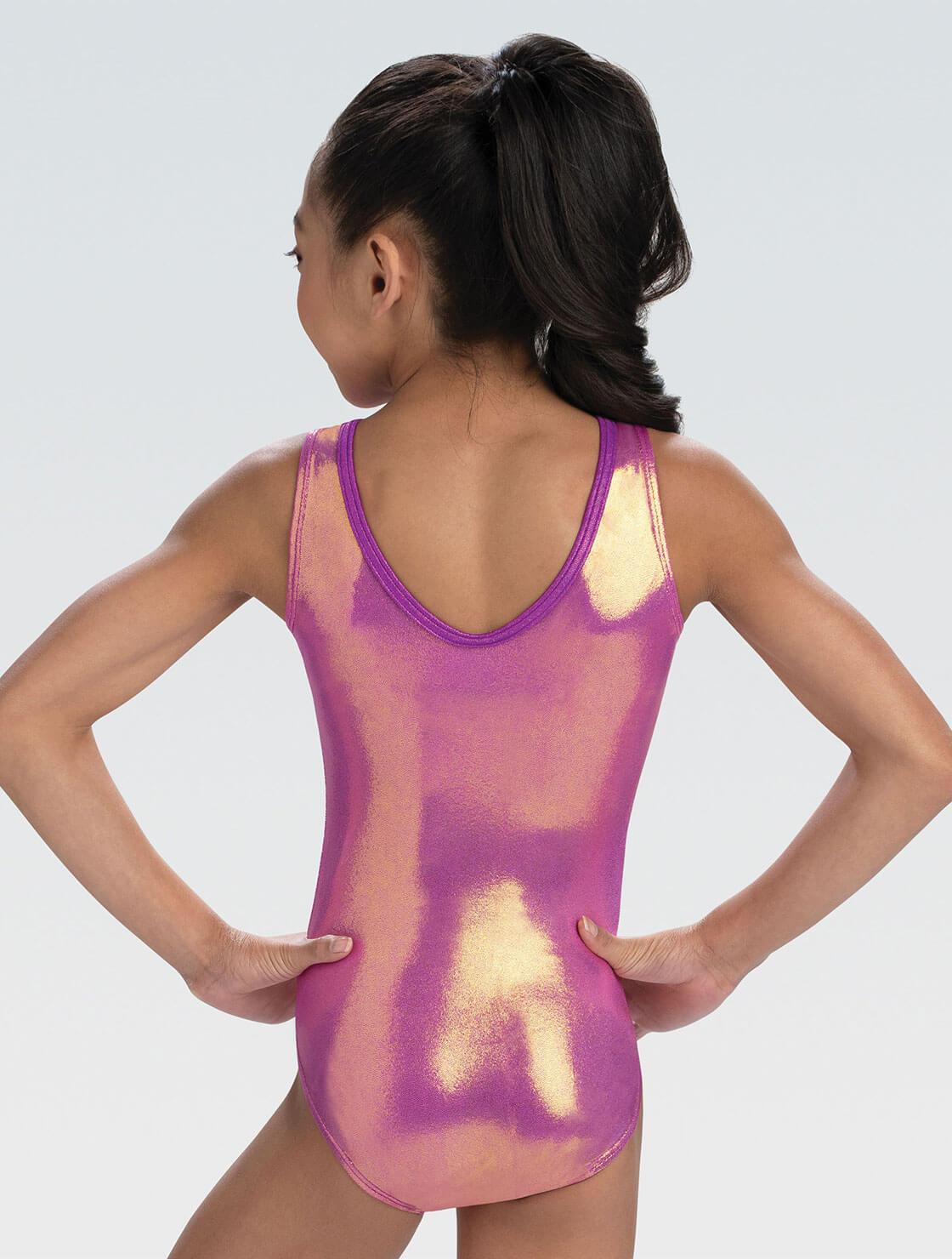 GK Elite Jewelled Gymnastic Tank Leotard - 3830C Girls - Wild Diva Print